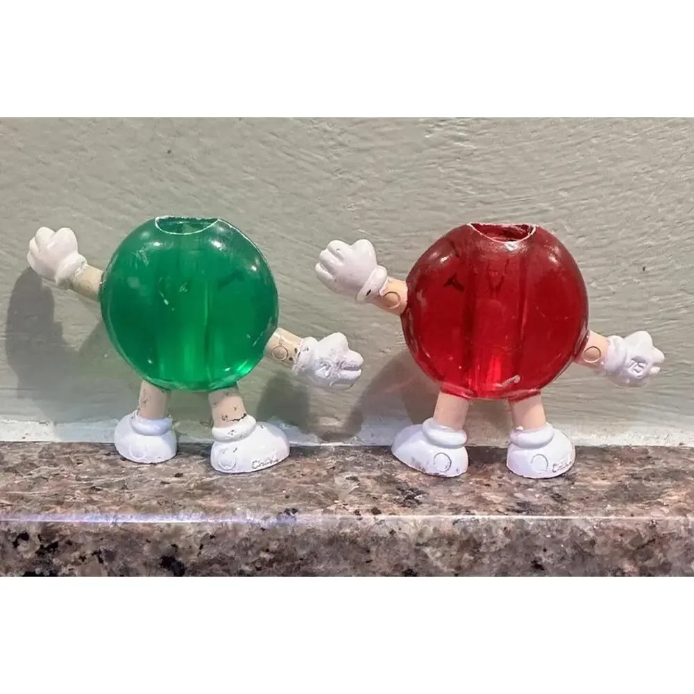 Lot of 2 M&M’s Candy Happy Lights Christmas String Light Covers Red & Green